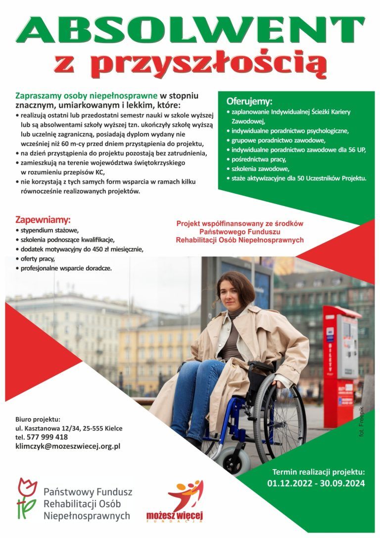 plakat Absolwent z przyszłością
