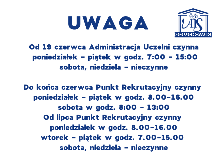 godziny pracy w wakacje