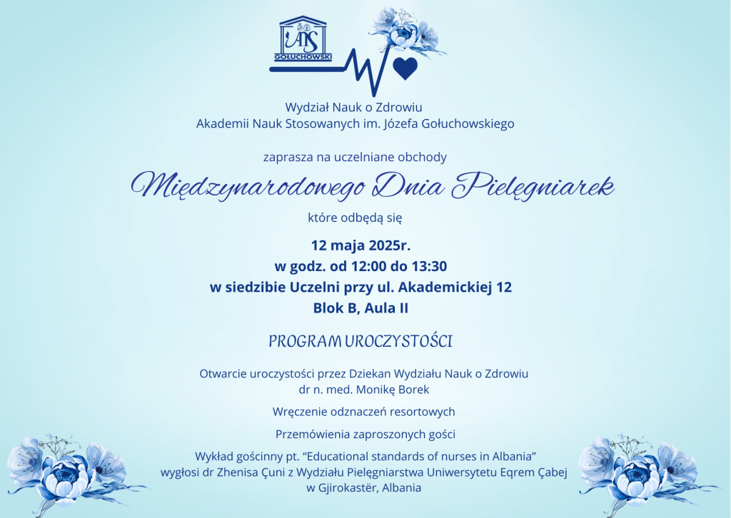 zaproszenie Międzynarodowy Dzień Pielęgniarek